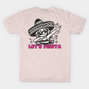 Let's Fiesta dabbing sunglasses girls Cinco De Mayo Mexican T-Shirt